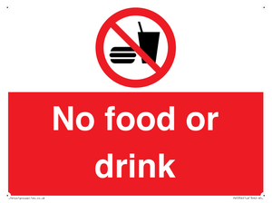 No food or drink